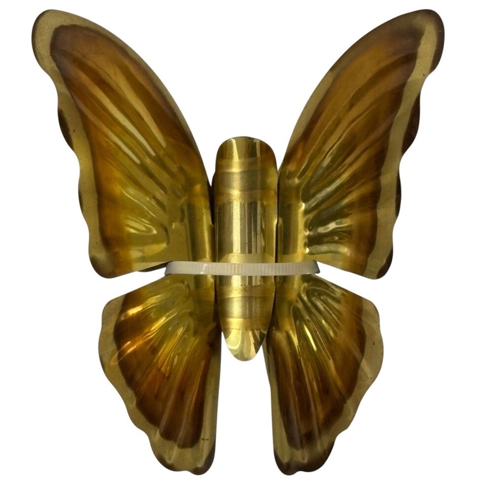 Home Interior Brass Gold Butterfly’s Wall Decor 3D Accent (Set Of 3) Retro